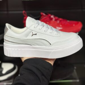 Puma May Plataforma Branco Prata