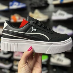 Puma May Plataforma Preto Branco