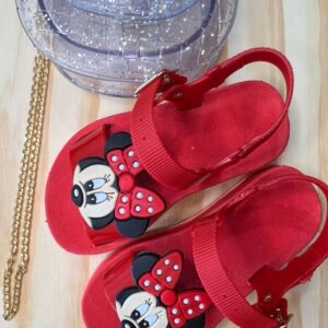 Kit Sandalia + Bolsa Minnie Vermelho
